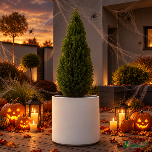 Donica Heos – jesienna aranżacja Halloween (AI)