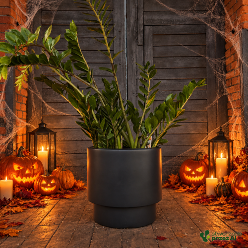 Donica Heos – jesienna aranżacja Halloween (AI)