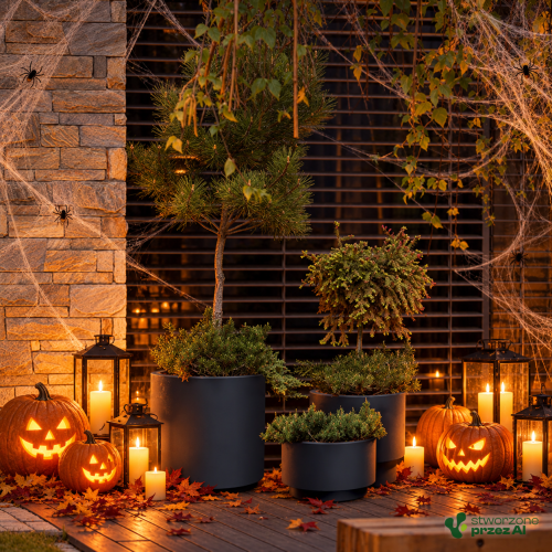 Donica Heos – jesienna aranżacja Halloween (AI)