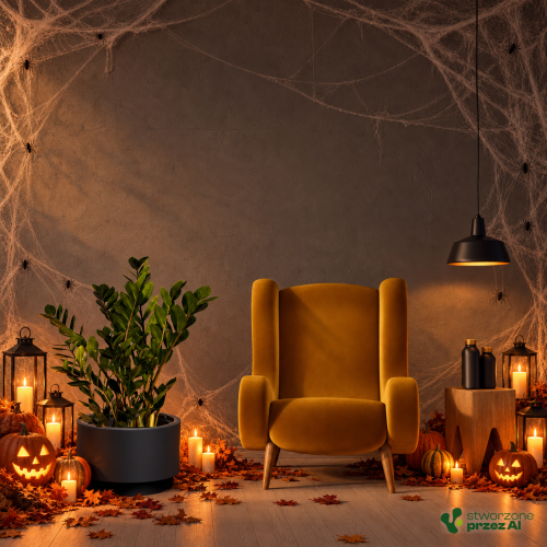 Donica Heos – jesienna aranżacja Halloween (AI)