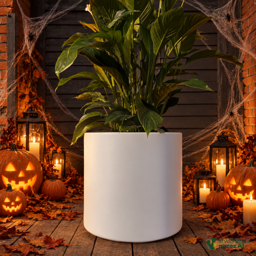 Donica Heos – jesienna aranżacja Halloween (AI)