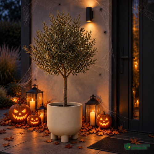 Donica Molta – jesienna aranżacja Halloween (AI)