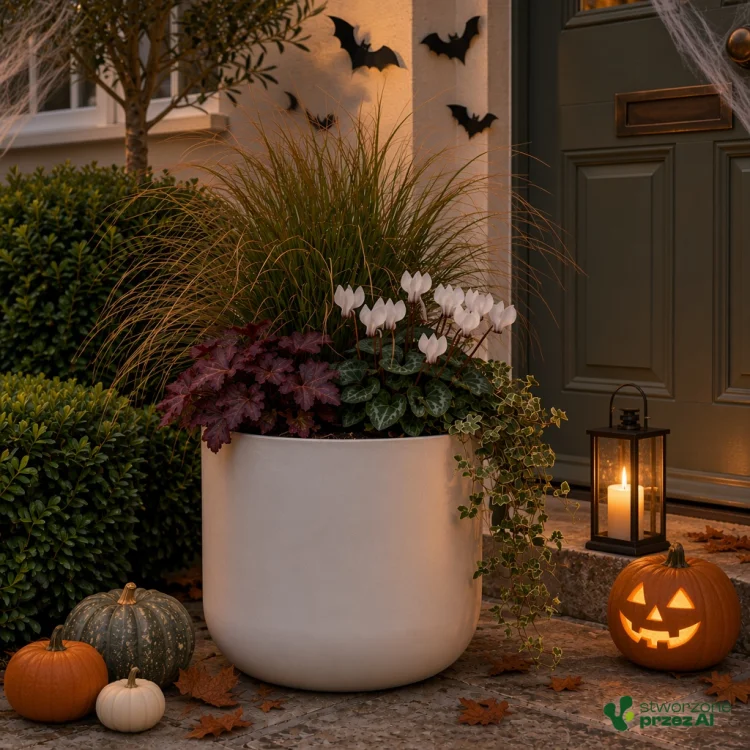 Donica Molta – jesienna aranżacja Halloween (AI)