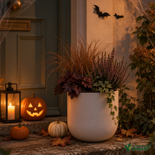 Donica Molta – jesienna aranżacja Halloween (AI)