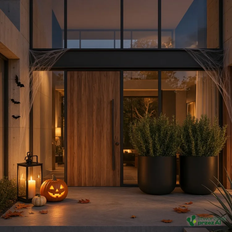 Donica Molta – jesienna aranżacja Halloween (AI)