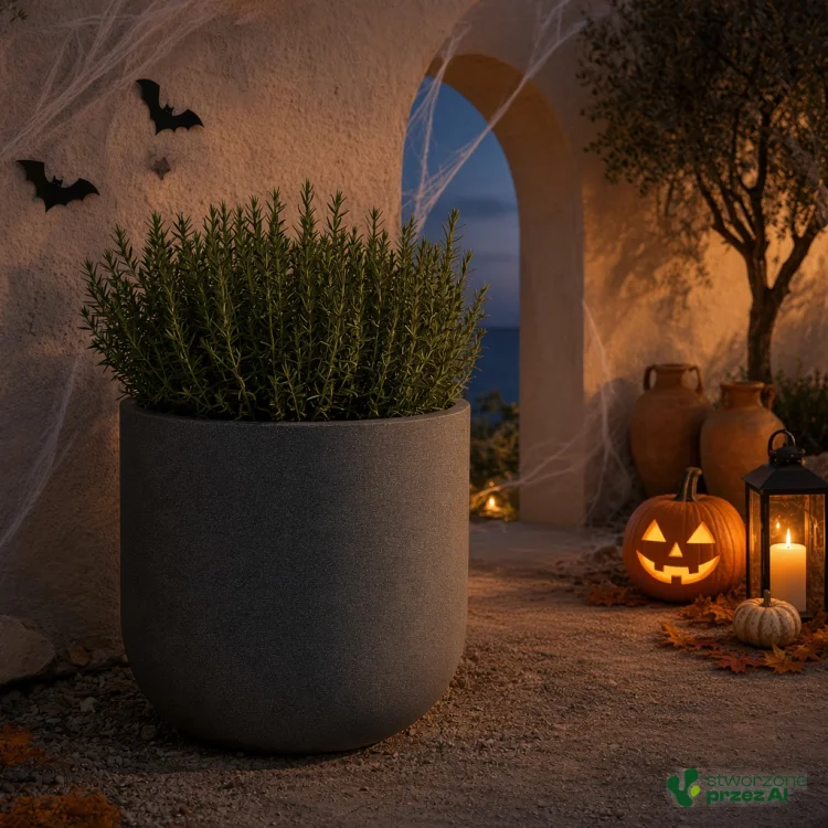 Donica Molta – jesienna aranżacja Halloween (AI)