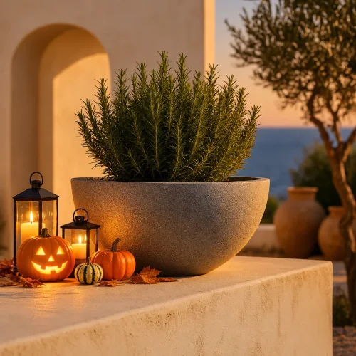 Donica Molio Bowl 60x25h TMBO60 – jesienna aranżacja Halloween