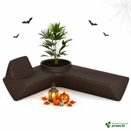 Ławko-donica modułowa LOOPE OneL OL3020 – jesienna aranżacja Halloween (AI)