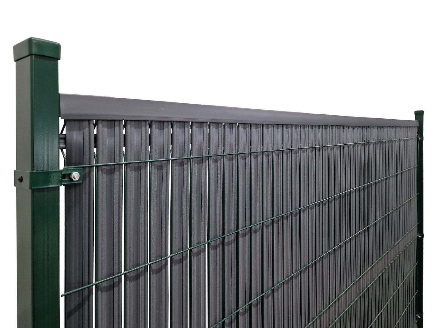 Osłona na płot panelowy wys. 173 cm, szer. 250 cm, szer. listwy 6 - 8 cm