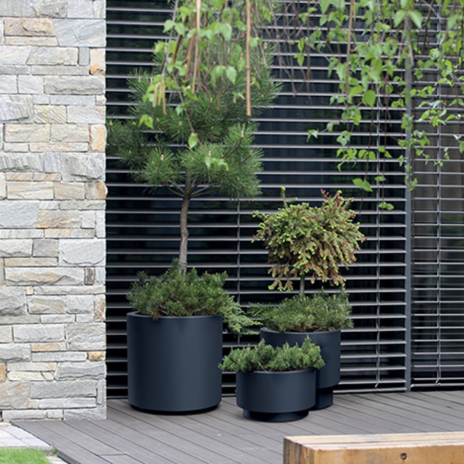 Doniczka 39,5x24h DLHEN400 - antracyt