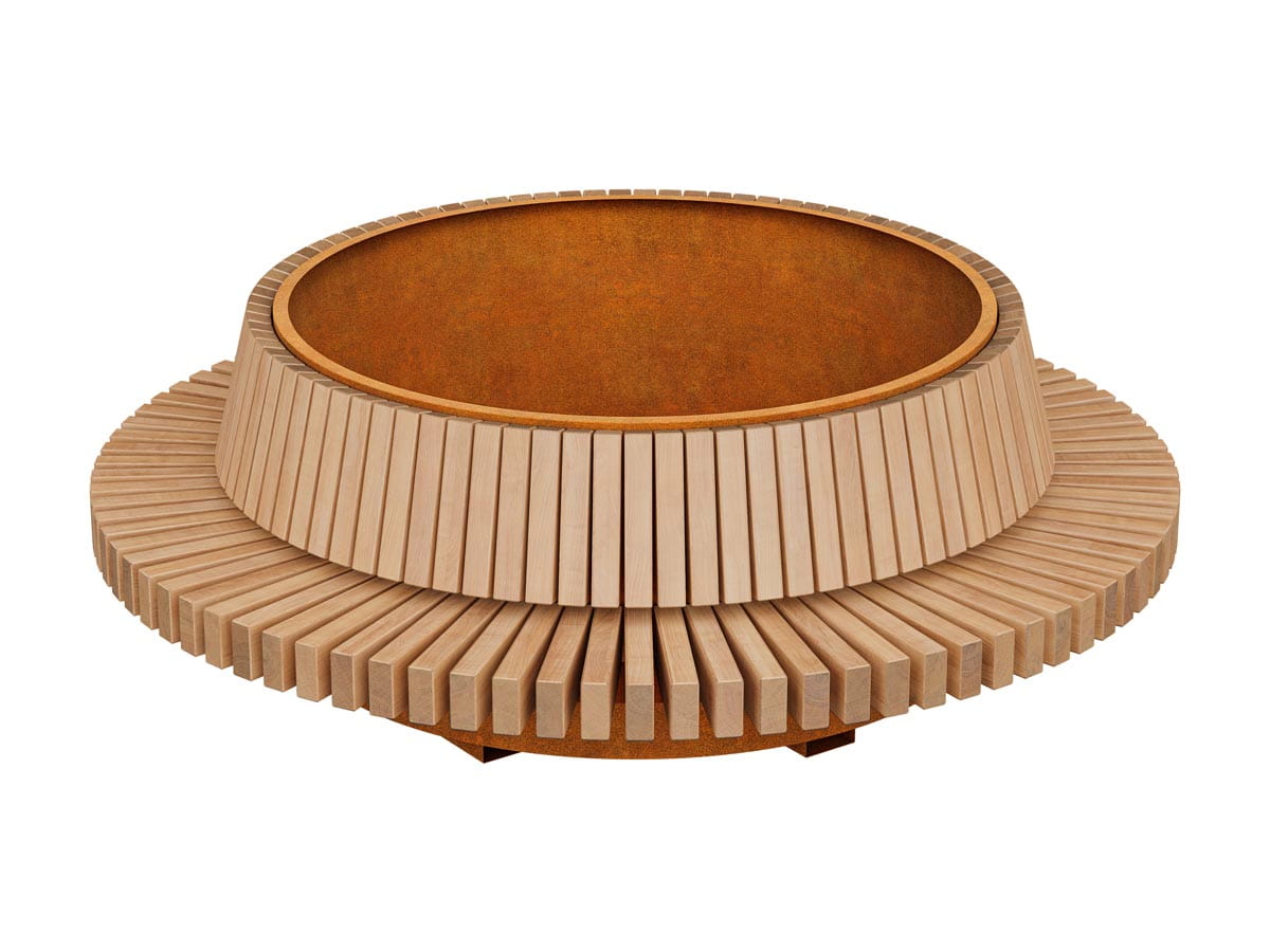 Ławko-donica Corten BASTIDOR 8 305x122h