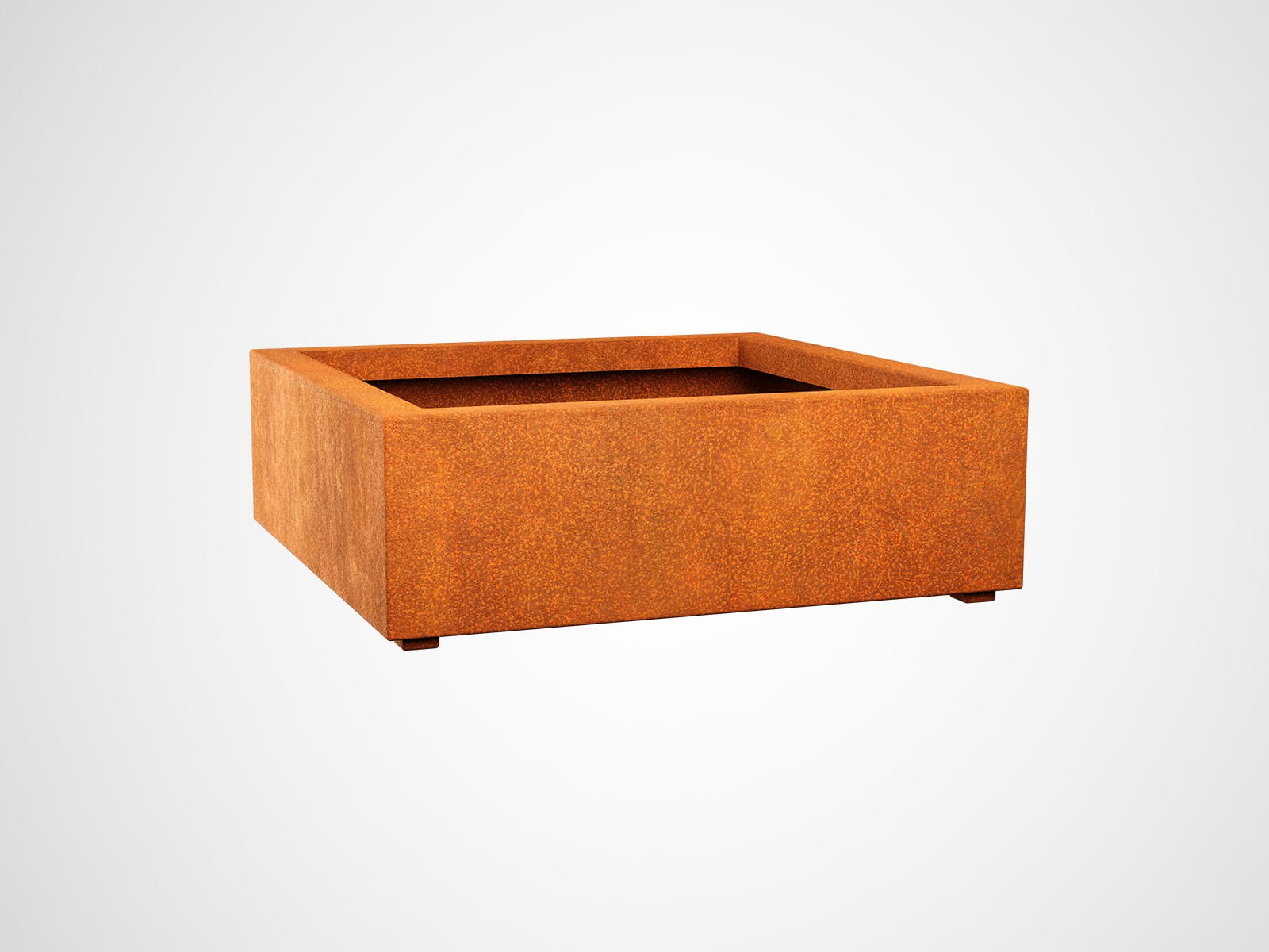 Donica metalowa - Corten BAJO 3 | wys. 30 cm, szer. 90 x 90 cm |